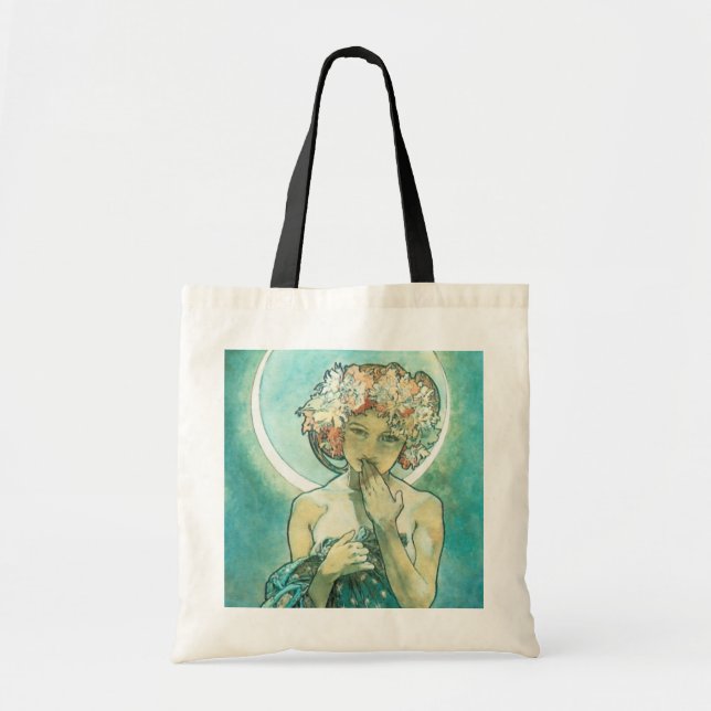 Bolso De Tela Alphonse Mucha Luna Clair De Lune Art Nouveau (Frente)