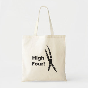 Bolso De Tela Alta huella de cuatro loros (alto cinco)