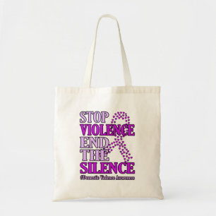 Bolso De Tela Alto a la violencia Apoyo a la violencia doméstic