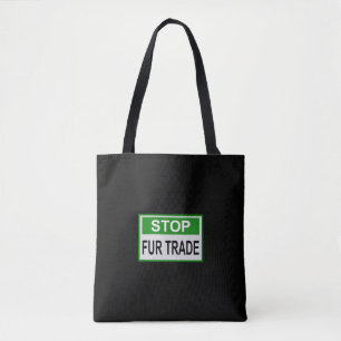 Bolso De Tela Alto al Rótulo de Comercio de Pieles Verde