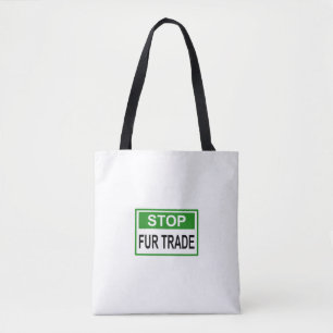 Bolso De Tela Alto al Rótulo de Comercio de Pieles Verde