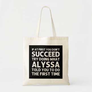 Bolso De Tela ALYSSA Nombre Navidades de Funny Birthday Personal