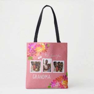 Bolso De Tela Ama a tu abuela Brillante Tote de fotos de florine