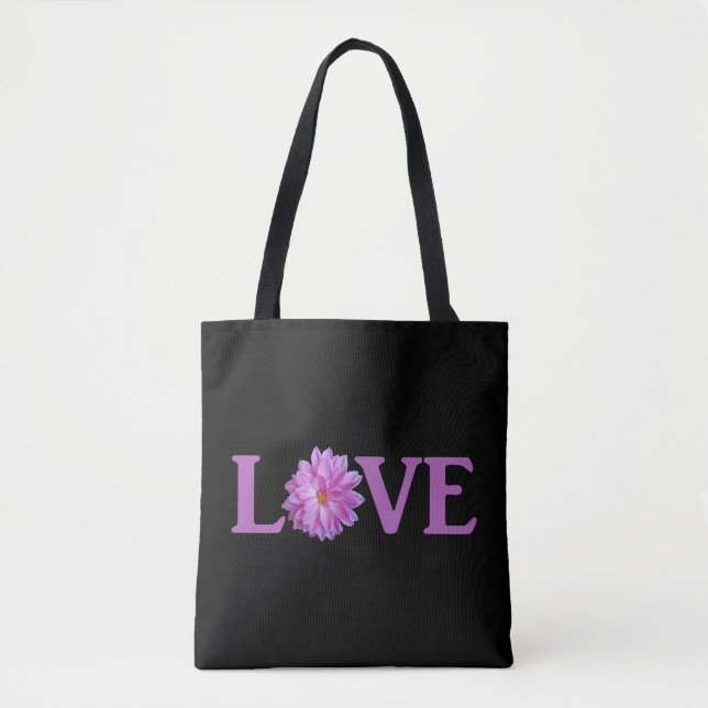 Bolso De Tela Ama Dahlia Lavanda (Anverso)