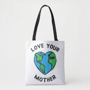 Bolso De Tela Ama el Corazón de la Madre Tierra
