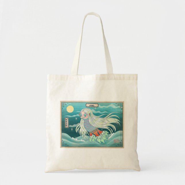 Bolso De Tela Amabie- Healing Spirit Tote Bag アマビエ　疫病退散 (Frente)