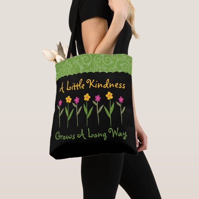 Bolso De Tela Amabilidad aumenta las flores Inspiradoras (Detalle)