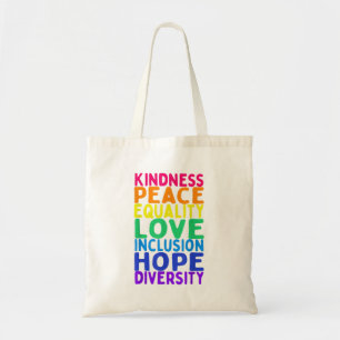 Bolso De Tela Amabilidad Paz Igualdad Inclusión Diversidad Hum
