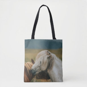 BOLSO DE TELA AMABLE PAREJA DE CABALLOS