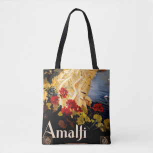 Bolso De Tela Amalfi Italia Viaje Afiche Arte Gráfico