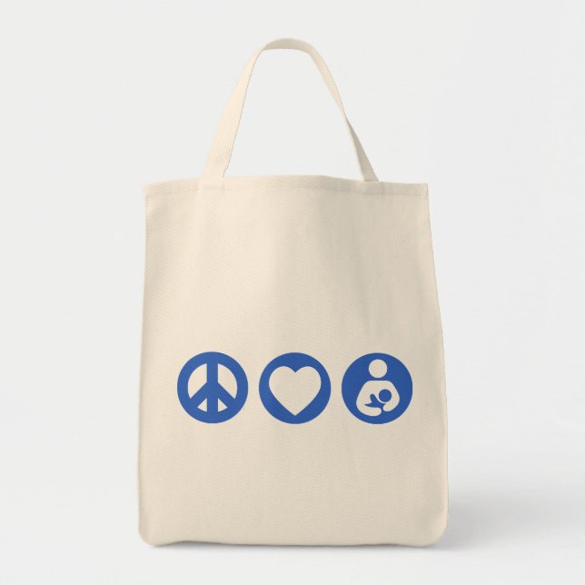 Bolso De Tela Amamantamiento del amor de la paz (Frente)