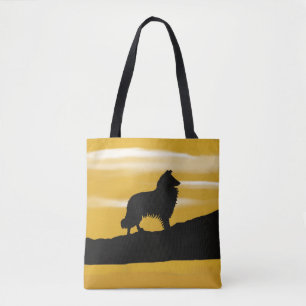 Bolso De Tela Amanecer Collie/Pastor de Ovejas