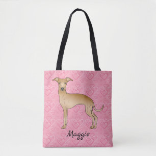 Bolso De Tela Amanecer El Galgo Italiano Cute Perro En Los Coraz