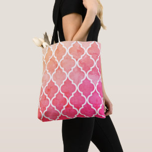 Bolso De Tela Amanecer Ombre Rosa