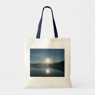 Bolso De Tela Amanecer sobre el fiordo universitario Alaska Foto
