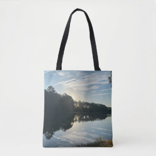Bolso De Tela Amanecer Sobre El Lago De Georgia