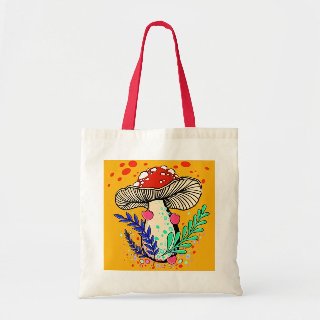 Bolso De Tela Amanita Mushroom Tote Bag (Frente)