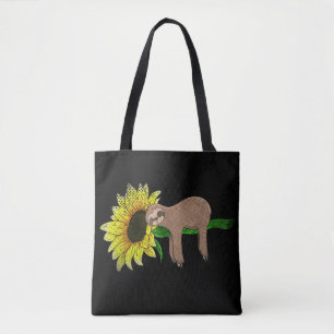 Bolso De Tela Amante de Animales Dormilones Girasoles Flor Amari