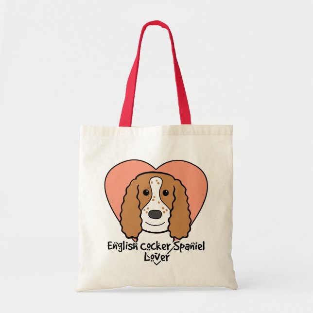 Bolso De Tela Amante de cocker spaniel del inglés (Frente)