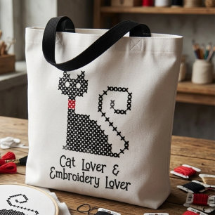 Bolso De Tela Amante de gatos negros