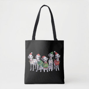 Bolso De Tela Amante de la Navidad del perro dálmata, madre de p