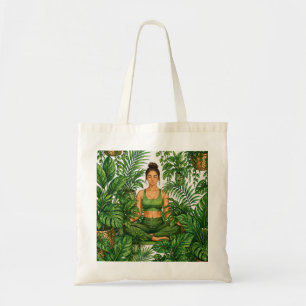 Bolso De Tela Amante de la planta de meditación tropical