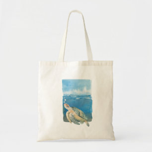 Bolso De Tela Amante de la Vida Marina Tortuga de Mar Arte Acuar