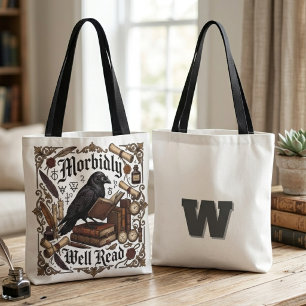 Bolso De Tela Amante de libros Cuervo Gótico Academia Oscura