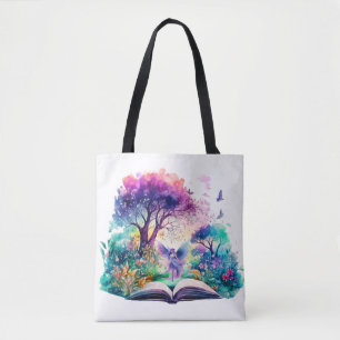 Bolso De Tela Amante de Libros de Fantasía Hada