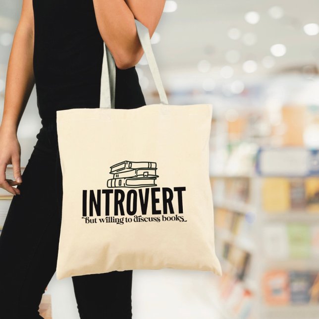 Bolso De Tela Amante de libros introvertido (Subido por el creador)