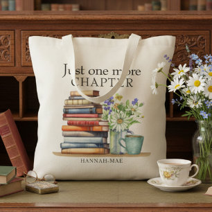 Bolso De Tela Amante de los libros en acuarela solo un capítulo 