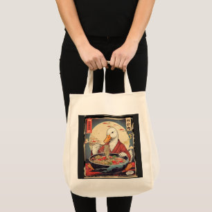 Bolso De Tela Amante de Ramen de Pato Quirky para amantes de ani