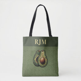 Bolso De Tela Amante del Aguacate Bordado Falso