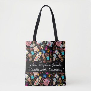 Bolso De Tela amante del arte vibrante moderno personalizado
