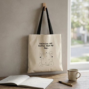 Bolso De Tela Amante del Cálculo y el Café  Ritual Diario de un 