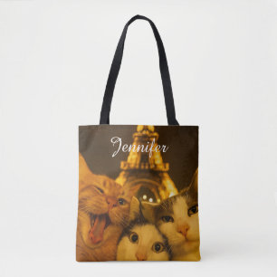 Bolso De Tela Amante del equipo de selfie de gato nocturno de Pa