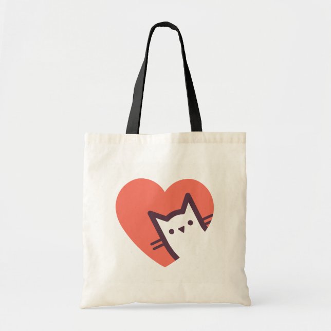Bolso De Tela Amante del gato (Frente)