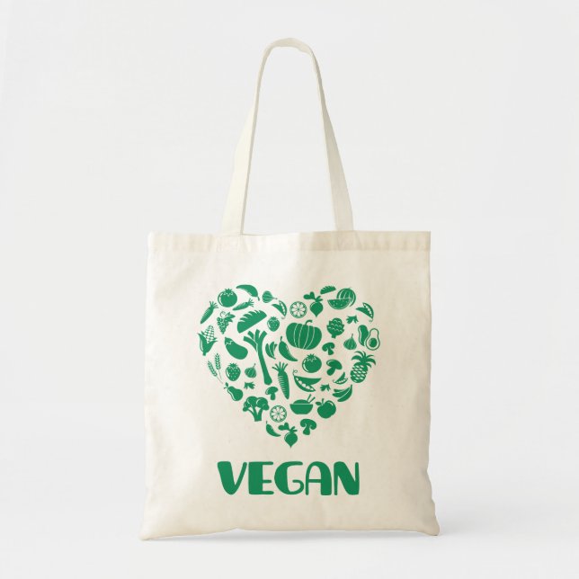 Bolso De Tela Amante del vegano (Frente)