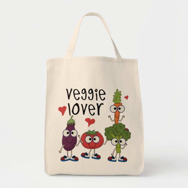 Bolso De Tela Amante del Veggie (Frente)