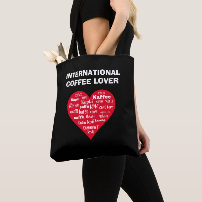 BOLSO DE TELA AMANTE INTERNACIONAL DEL CAFÉ (Detalle)
