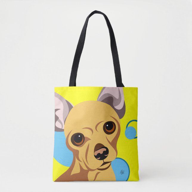Bolso De Tela Amante Totebags de la chihuahua (Anverso)