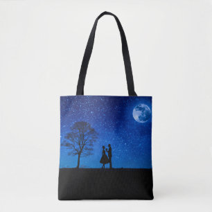 Bolso De Tela Amantes bajo luna llena
