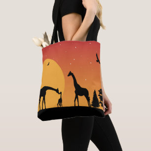 Bolso De Tela amantes de la jirafa de África