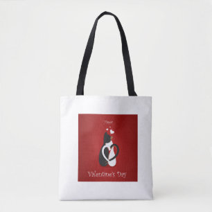 Bolso De Tela Amantes de los gatos de San Valentín