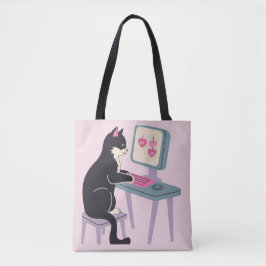 Bolso De Tela Amantes de los gatos Gato de esmoquin 