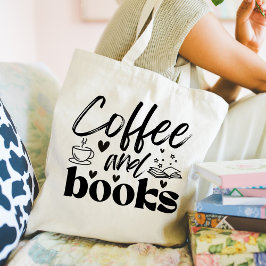 Bolso De Tela Amantes de los libros y cafés