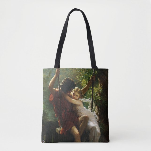 Bolso De Tela Amantes de una Swing. Primavera de Pierre Auguste  (Anverso)