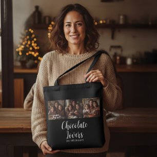 Bolso De Tela Amantes del Chocolate Negro Establecidos 3 Foto Sc