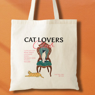 Bolso De Tela Amantes del gato retro