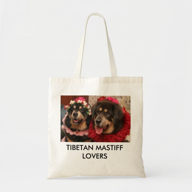 BOLSO DE TELA AMANTES DEL MASTÍN TIBETANO (Frente)